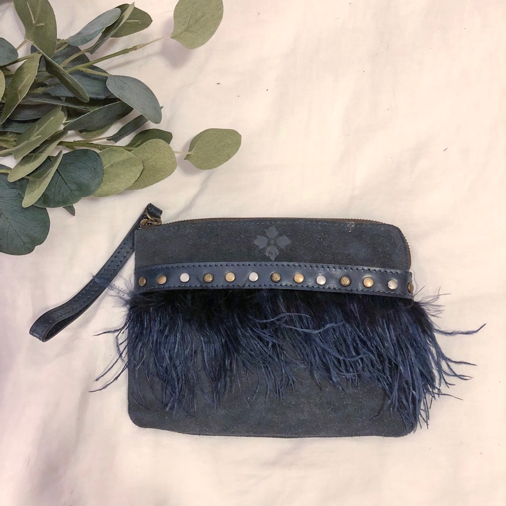 Patricia Nash Cassini Wristlet - Navy Feathered